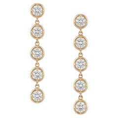 Van Cleef & Arpels Diamond Earrings in 18K Rose Gold 1.50 Carats
