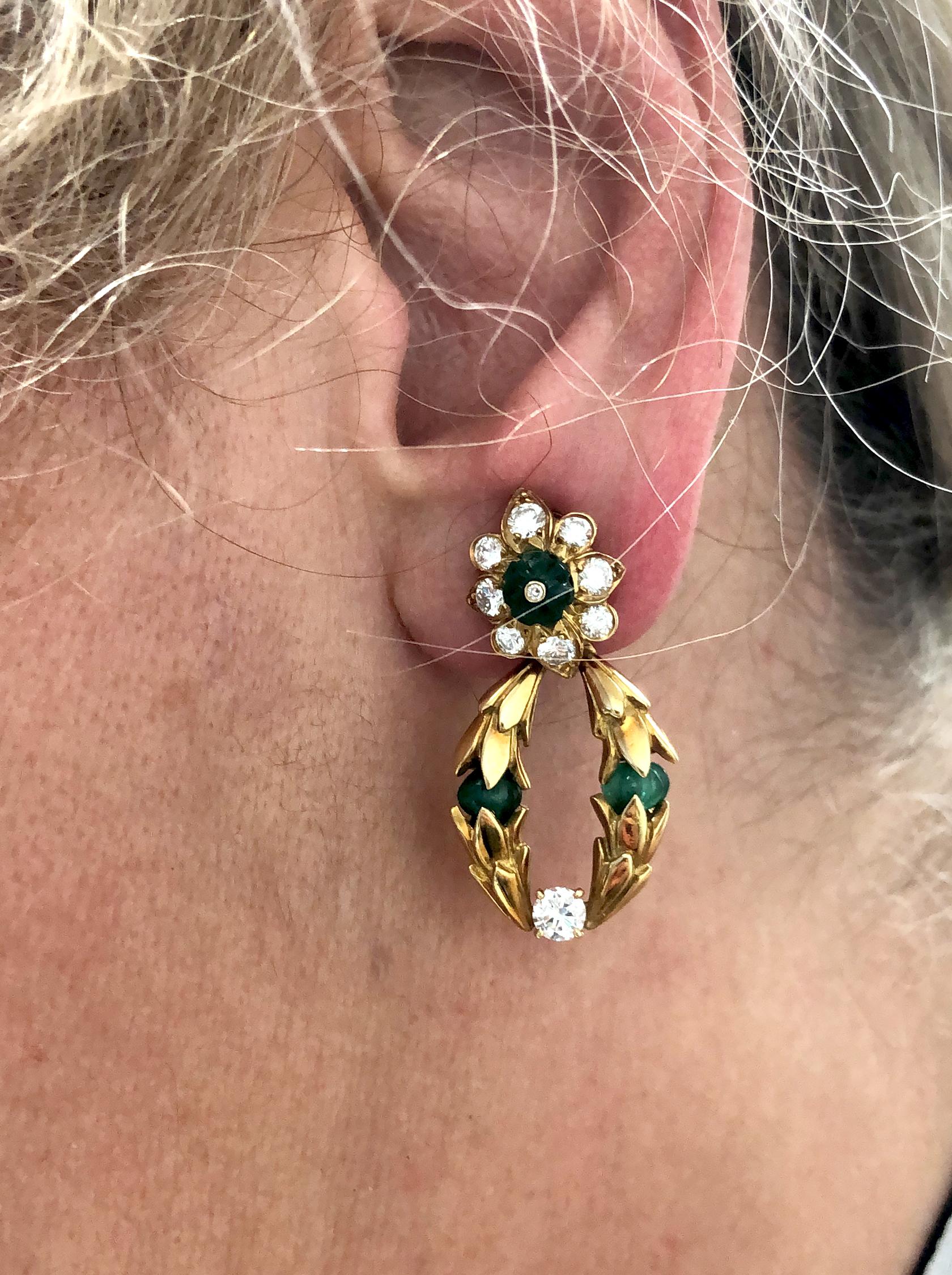 van cleef emerald earrings