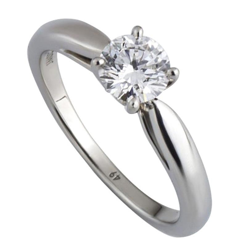 Van Cleef & Arpels Diamond Engagement Solitaire Ring .50 Carat GIA Certified