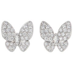 Van Cleef & Arpels Boucles d'oreilles papillon Fauna en diamant