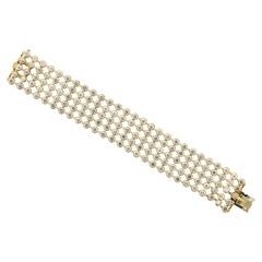 Used Van Cleef & Arpels Diamond Five Row Palmyre Bracelet