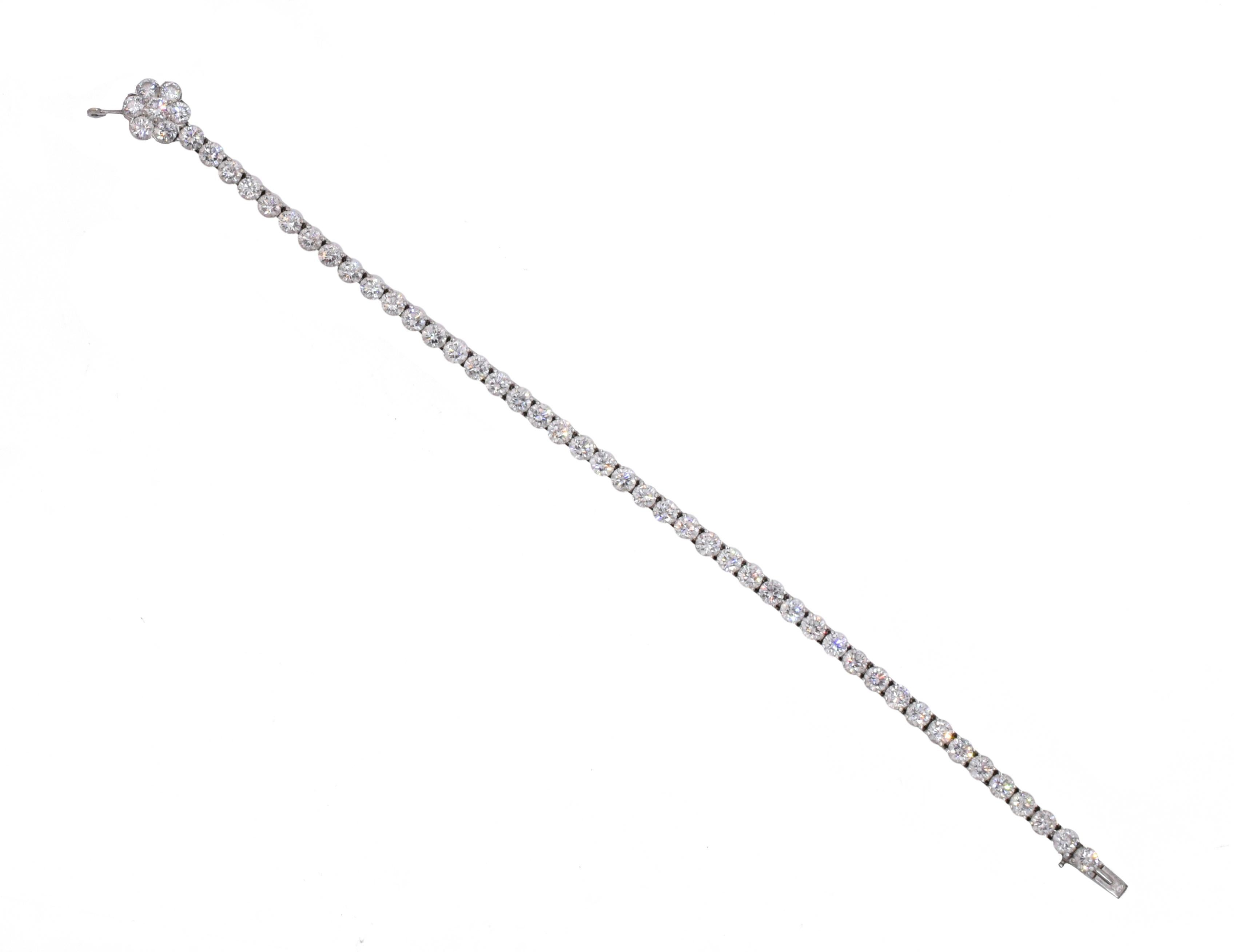 Round Cut Van Cleef & Arpels Diamond 'Fleurette' Bracelet