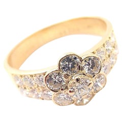 Van Cleef & Arpels Diamond Fleurette Yellow Gold Ring