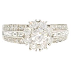 Van Cleef & Arpels Diamond Floral Cluster Ring 18K White Gold