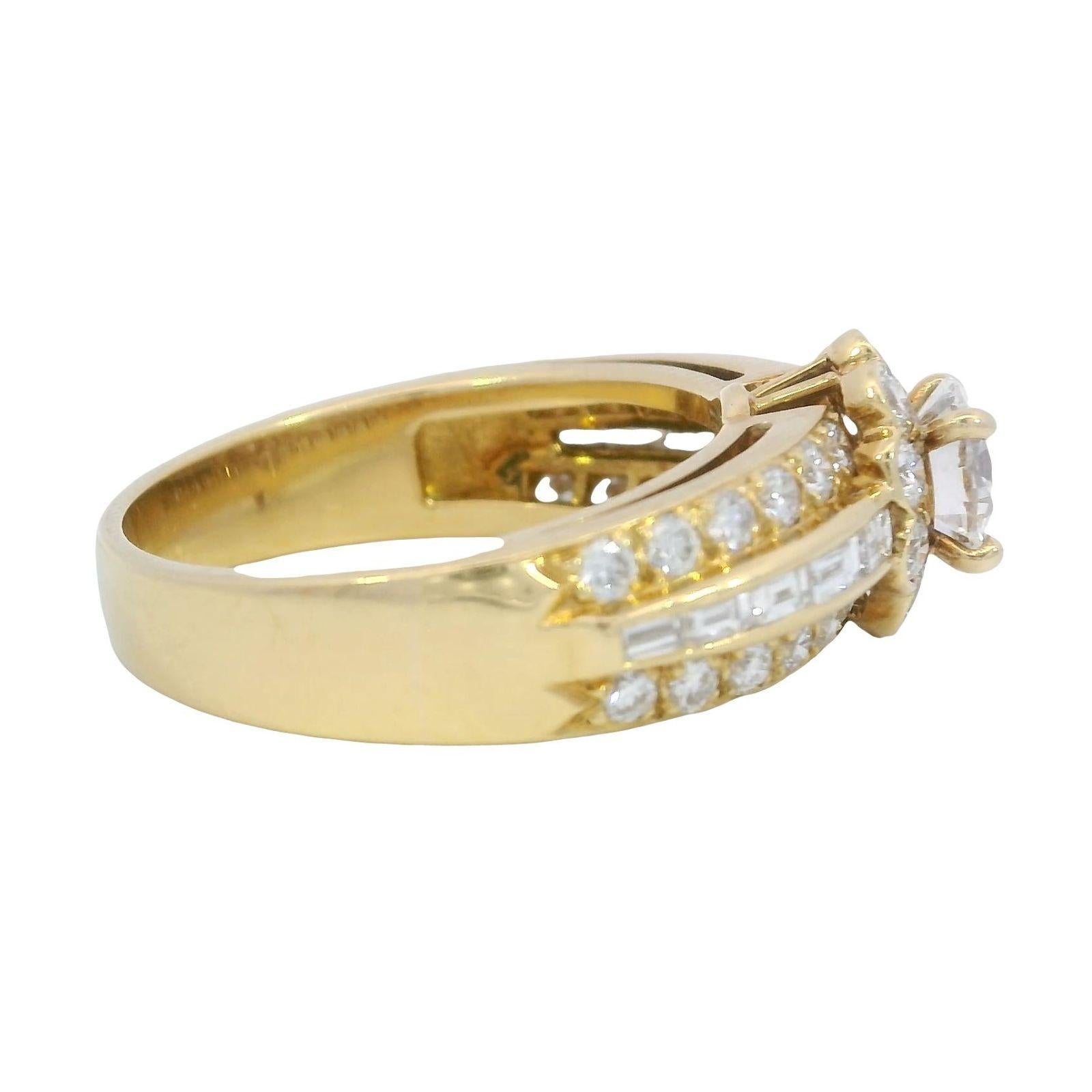 Anello Van Cleef & Arpels con motivo floreale in oro giallo 18 carati ~2,13ctw in vendita 2
