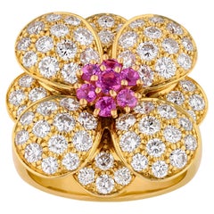 Van Cleef & Arpels Diamond Flower Ring, 1.92 Carats