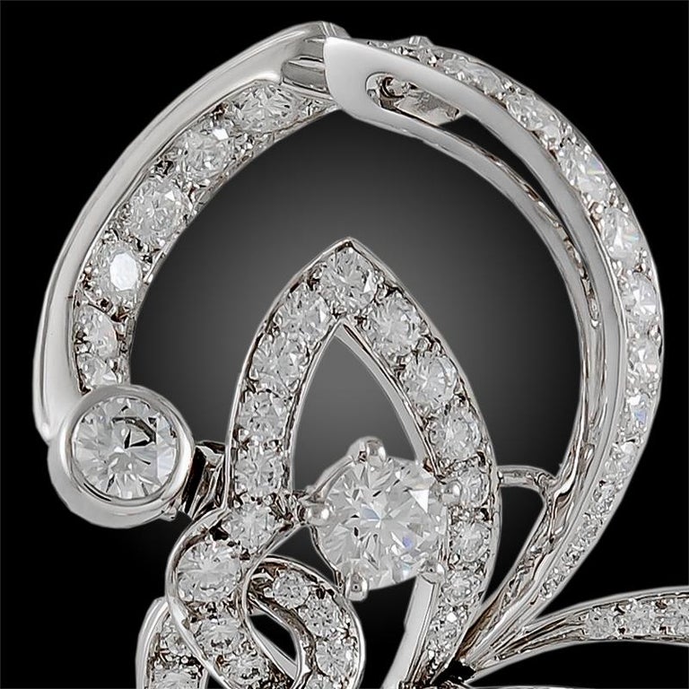 Van Cleef and Arpels Diamond Flying Butterfly Earrings at 1stDibs van