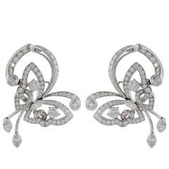 Van Cleef & Arpels Diamond Flying Butterfly Earrings