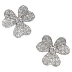 Van Cleef & Arpels Diamond Frivole Earrings in 18k White Gold.