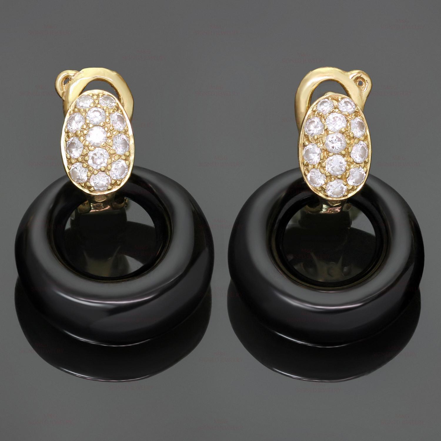 Van Cleef & Arpels Diamond Gemstone Yellow Gold Interchangeable Earrings 1