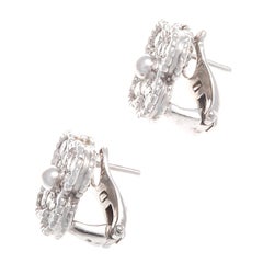 Van Cleef & Arpels Diamond Gold Alhambra Earrings