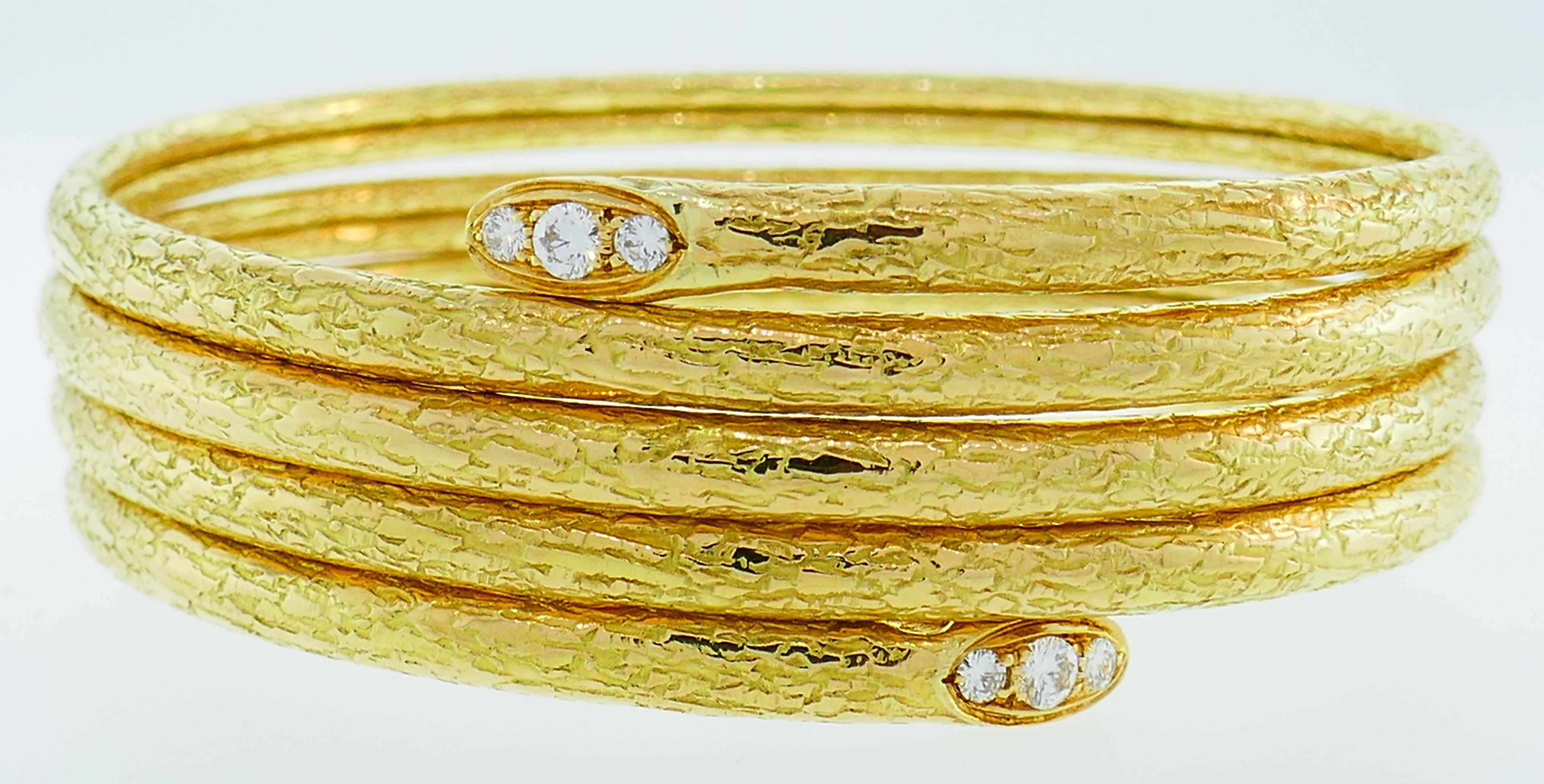 spiral gold bracelet
