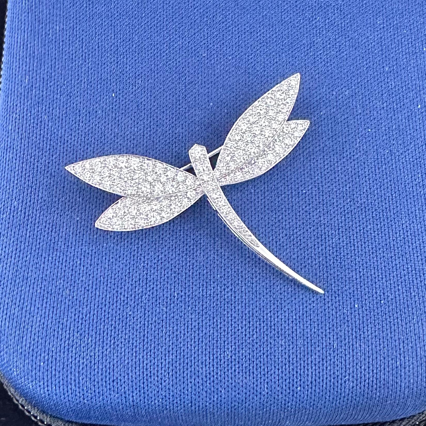 Van Cleef & Arpels Diamond Gold Dragonfly Clip 2