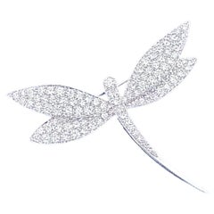 Used Van Cleef & Arpels Diamond Gold Dragonfly Clip