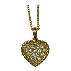 Van Cleef & Arpels Diamond Gold Heart Pendant