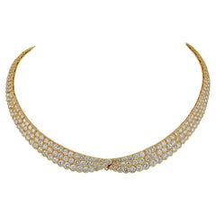 Used Van Cleef & Arpels Diamond Gold Necklace