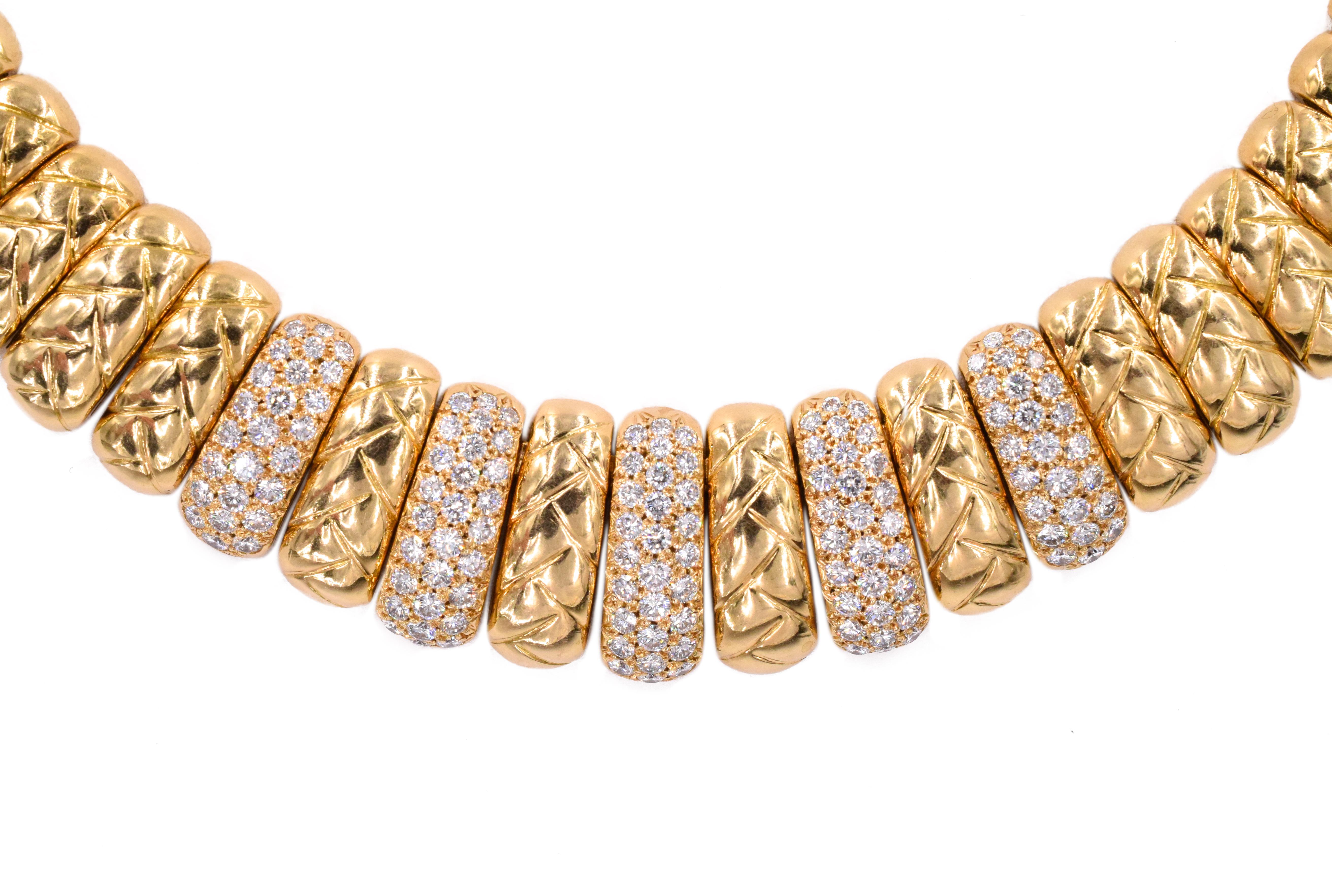 Artist Van Cleef & Arpels Diamond and Gold Necklace For Sale