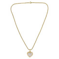 Van Cleef
Arpels Diamond Heart Pendant Necklace Gold Platinum Certificate of A Van Cleef
Arpels Diamond Heart Pendant Necklace Gold Platinum Certificate of A