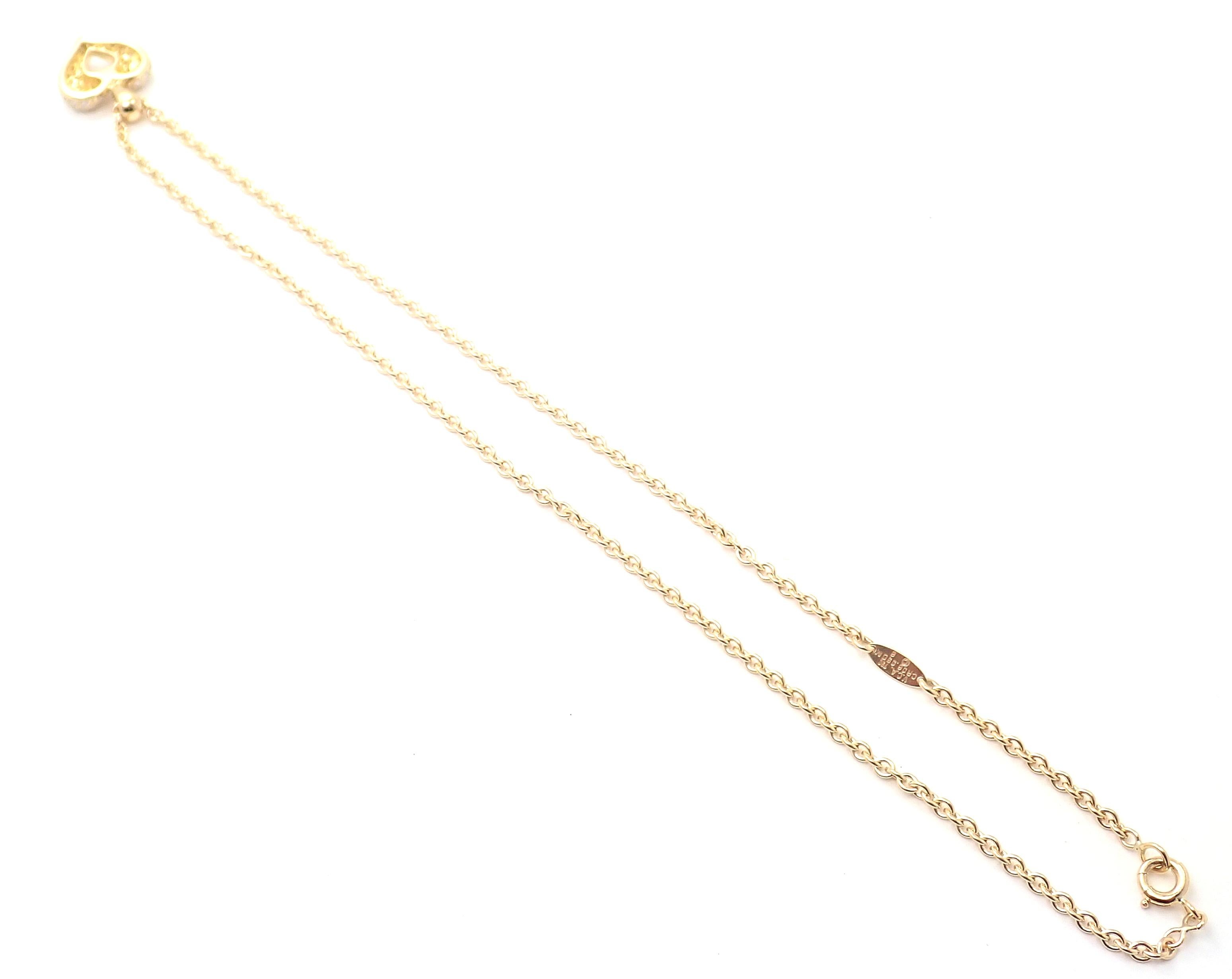 Van Cleef & Arpels Diamond Heart Yellow Gold Pendant Necklace 1