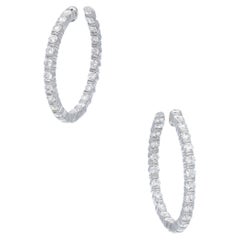 Van Cleef 
Arpels Diamond Hoop Earrings 18k White gold