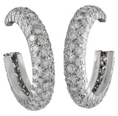 Van Cleef & Arpels Diamond Pave Hoop Earrings