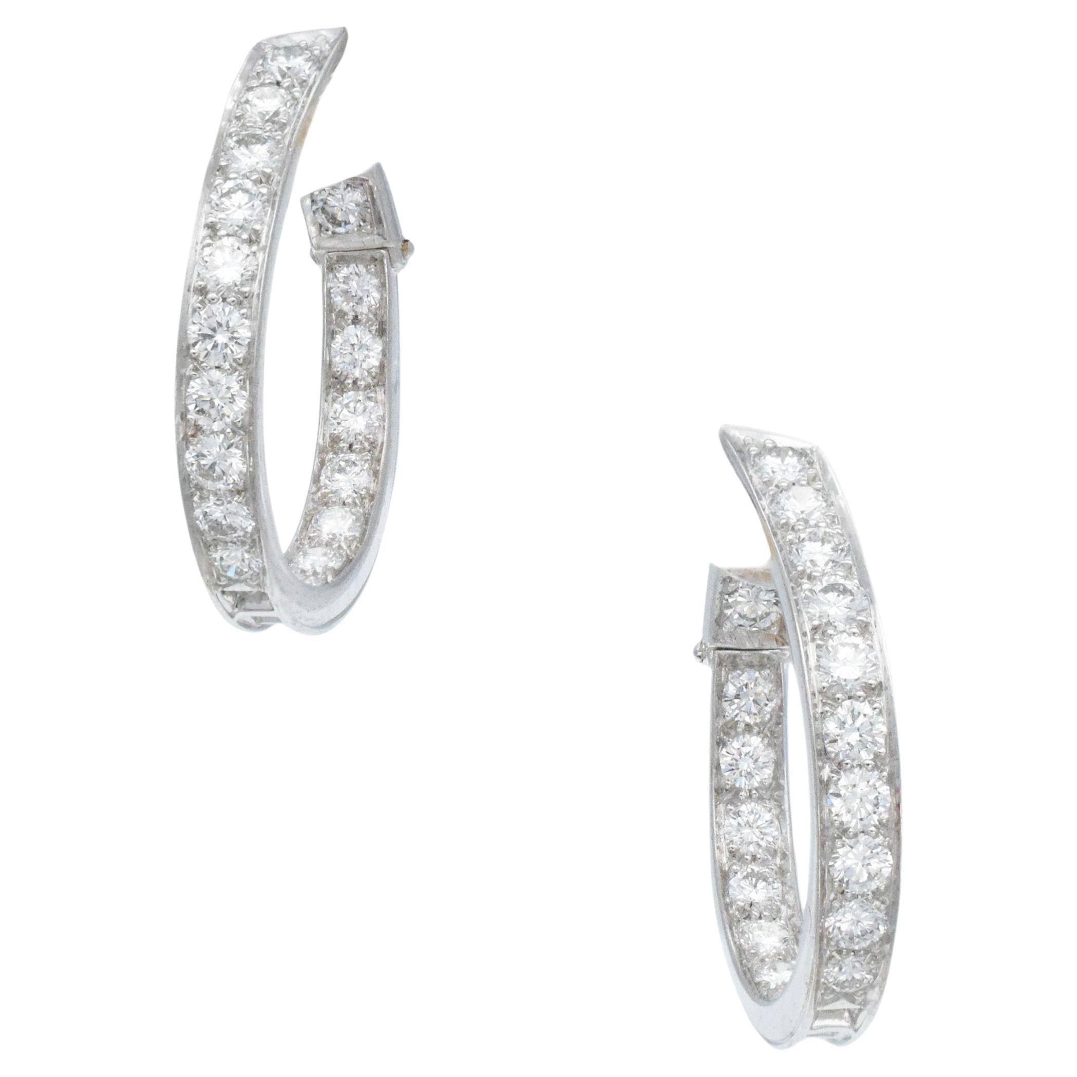 Van Cleef
Arpels Diamond Hoop Earrings