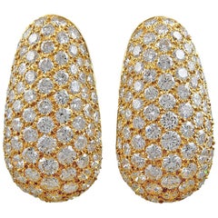 Used Van Cleef & Arpels Diamond Huggie Earrings
