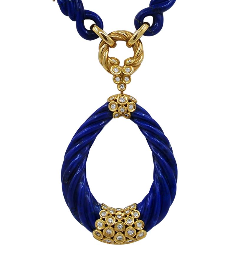 van cleef lapis lazuli necklace