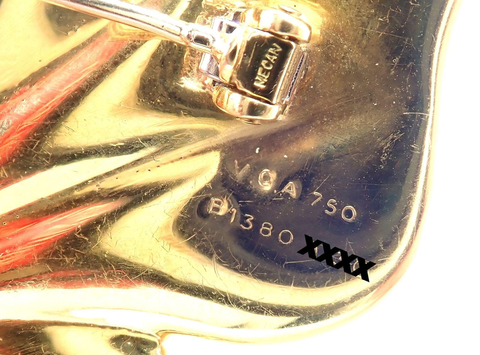 Van Cleef & Arpels Broche de oro amarillo con mariposa grande de diamantes en venta 2