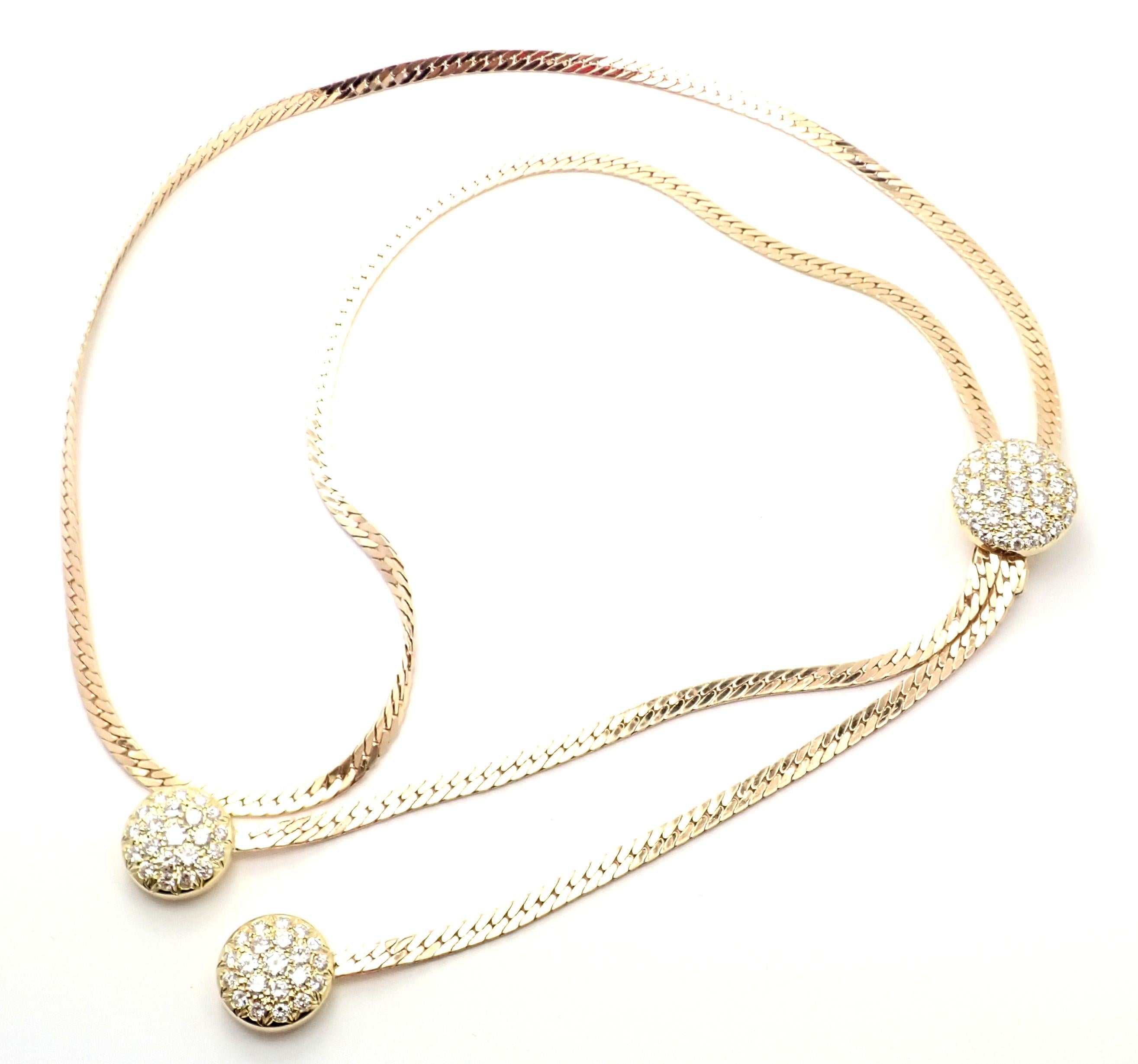 Van Cleef & Arpels Diamond Lariat Yellow Gold Long Link Necklace 2