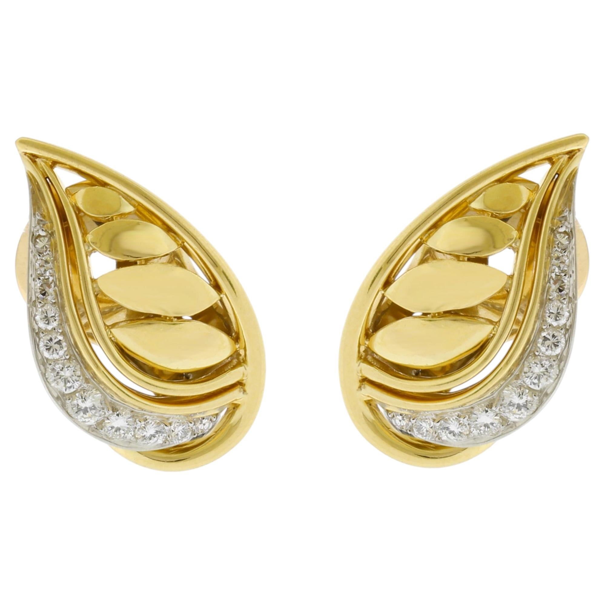 Boucles d'oreilles « Diamond Leaf » de Van Cleef & Arpels