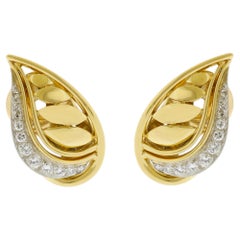 Van Cleef & Arpels Diamond Leaf Ear Clips