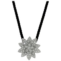 Used Van Cleef & Arpels Diamond Lotus Necklace