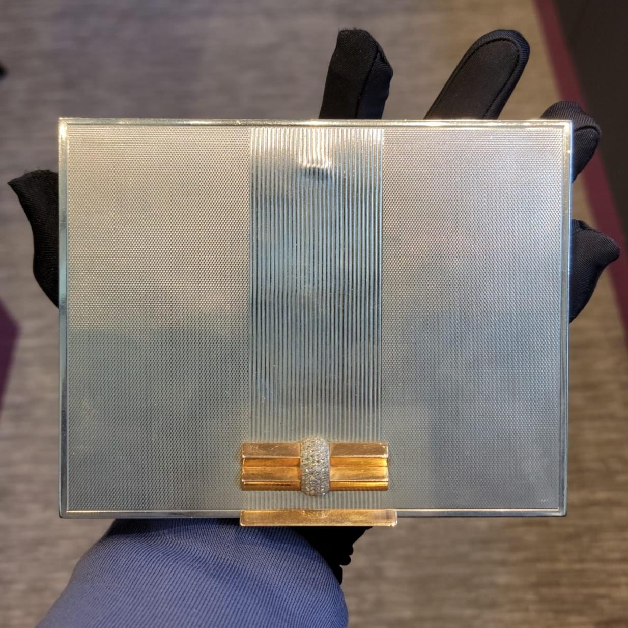 Miniaudiere de diamantes Van Cleef & Arpels Art Decó en venta