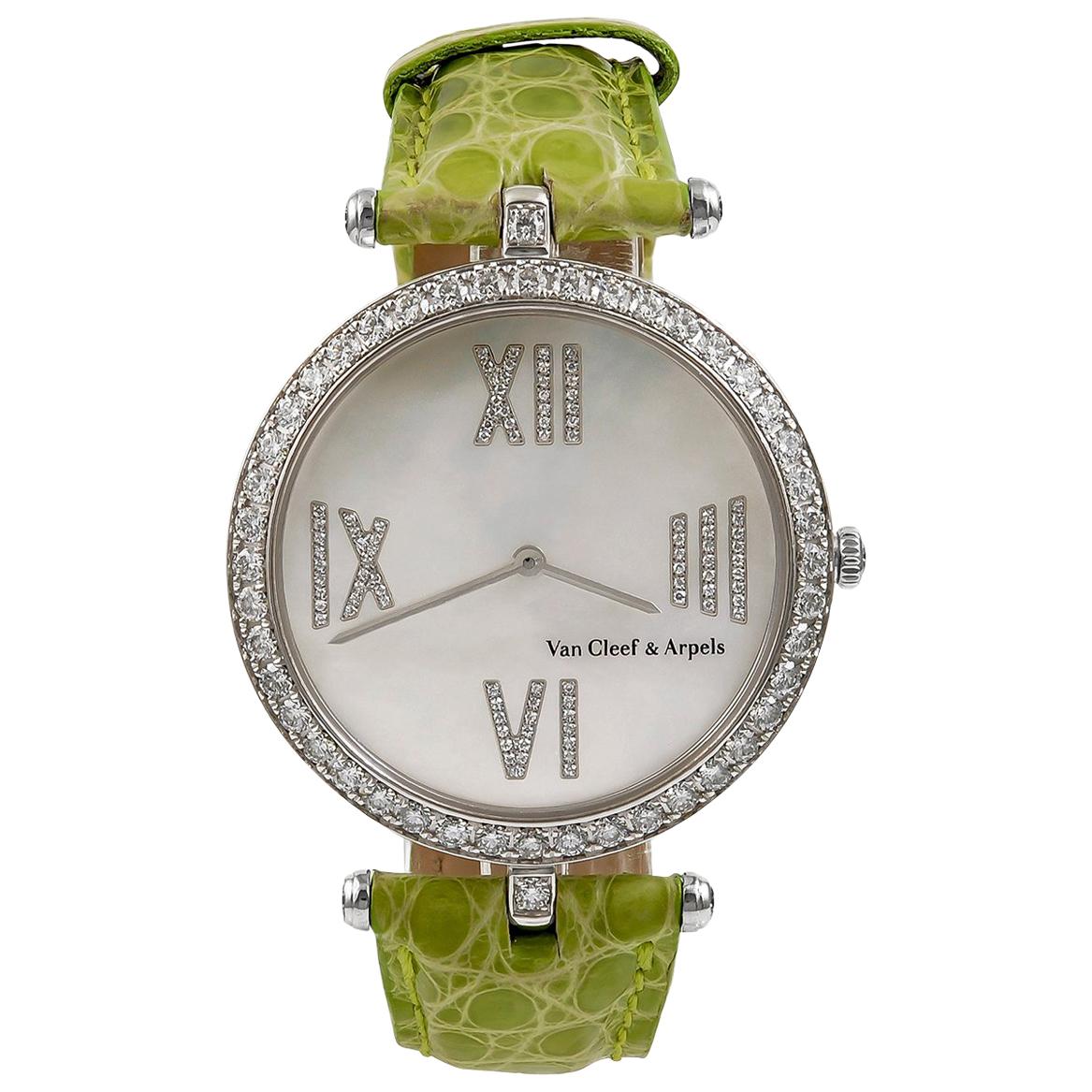 Van Cleef & Arpels Diamond, Mother of Pearl Dial Watch