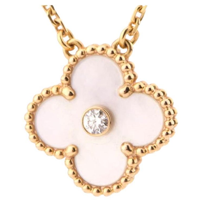 Gold and Mother-of-Pearl 'Pure Alhambra' Pendant-Necklace, France