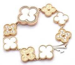 Van Cleef & Arpels Diamant Perlmutt Sweet Alhambra Rose Gold Uhr