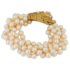 Van Cleef & Arpels Diamond, Multi-Strand Pearl Bracelet