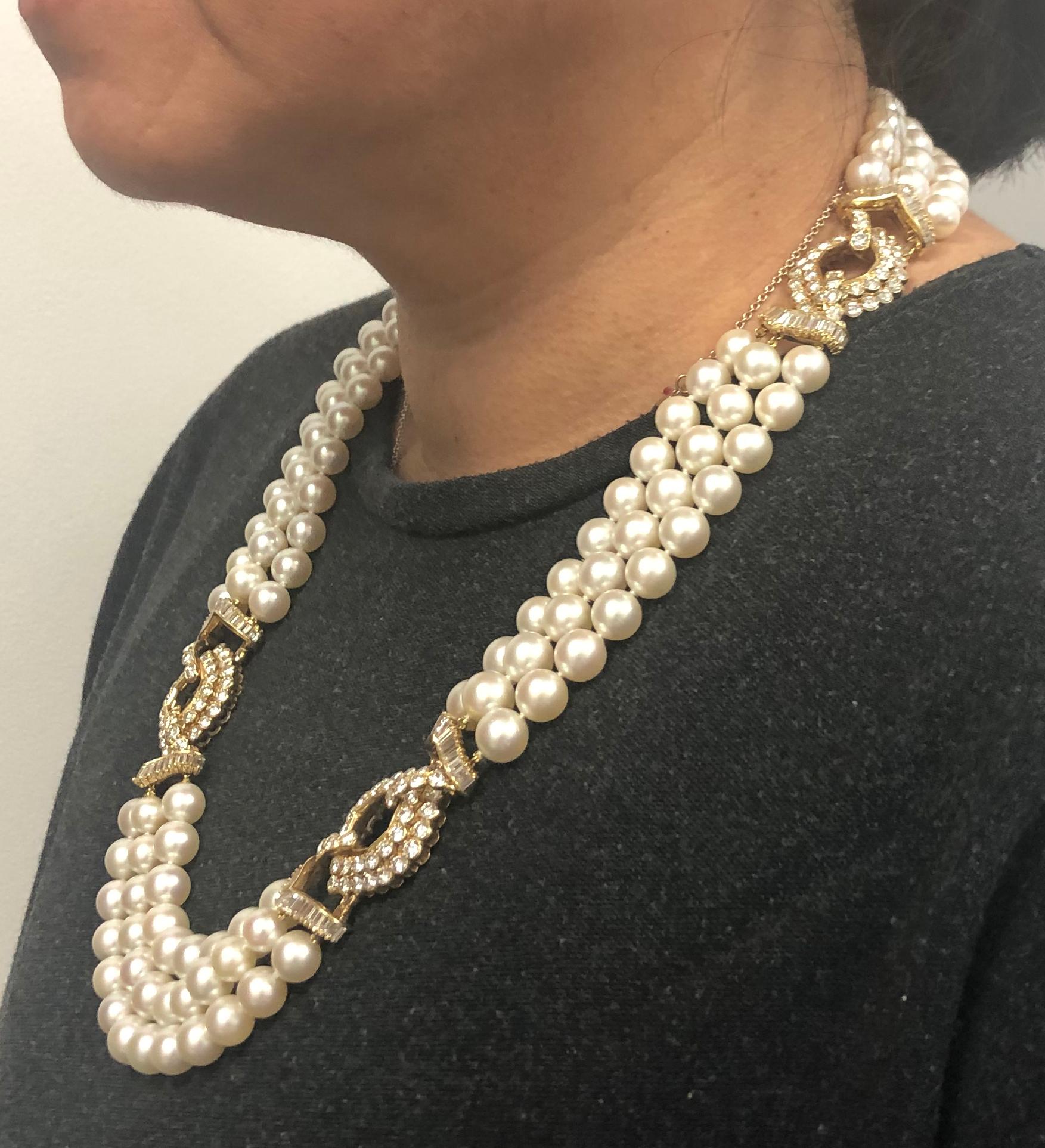 Van Cleef & Arpels Collier de perles multibrins Bon état - En vente à New York, NY