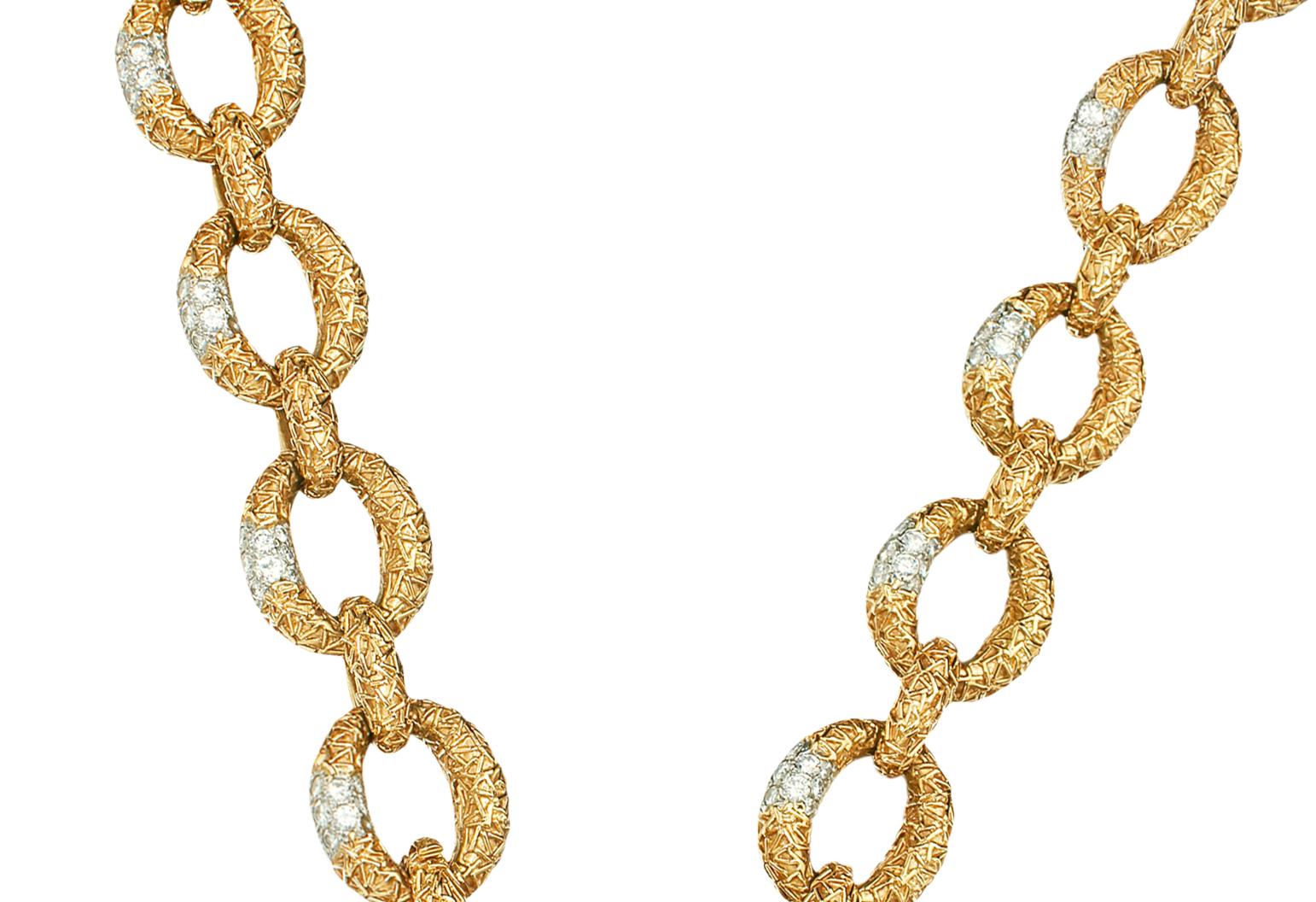 Van Cleef & Arpels, collier-bracelet en or jaune et diamants Bon état - En vente à New York, NY
