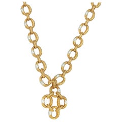 Van Cleef & Arpels Diamond Yellow Gold Necklace-Bracelet