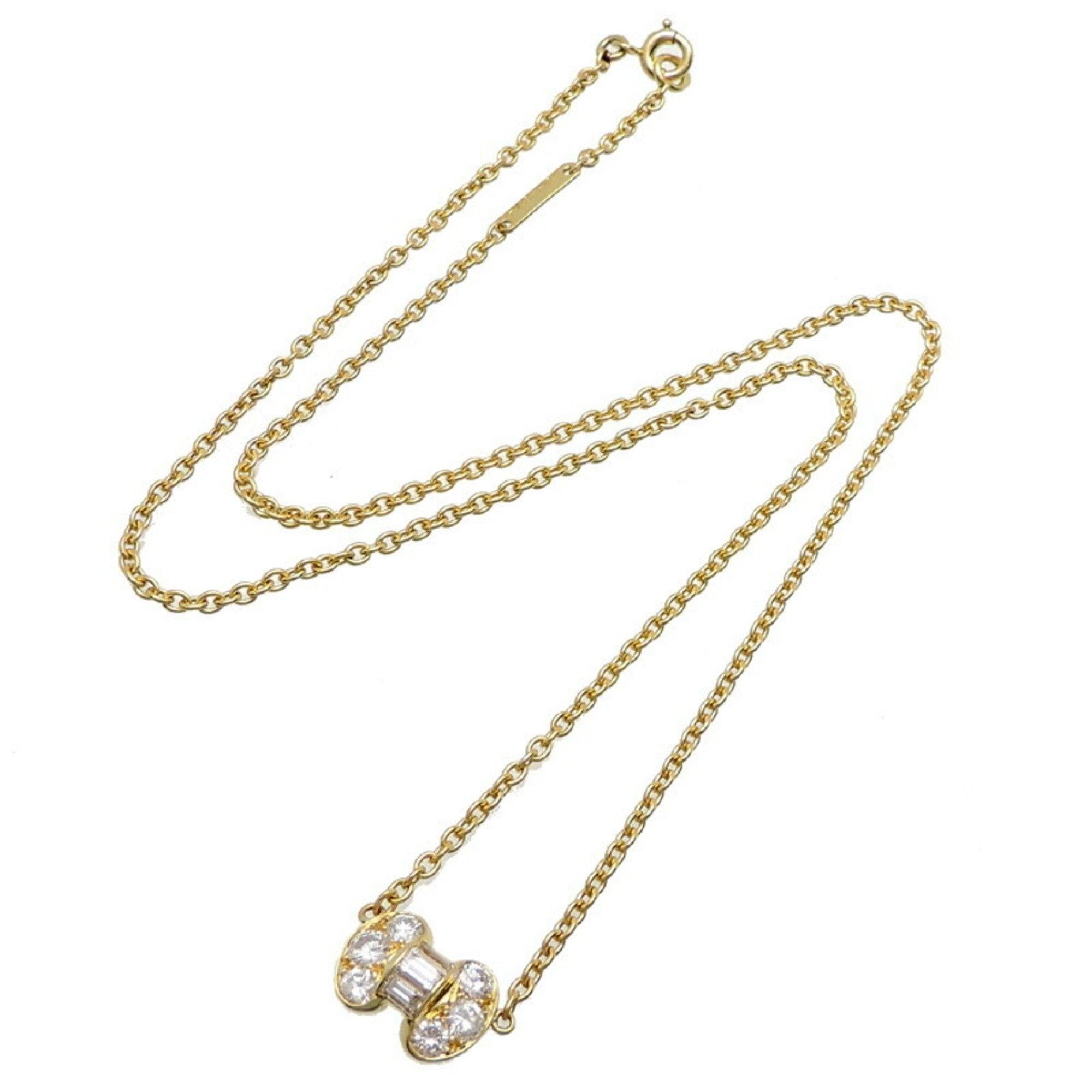 Van Cleef & Arpels Diamond Necklace in 18K Yellow Gold For Sale 2