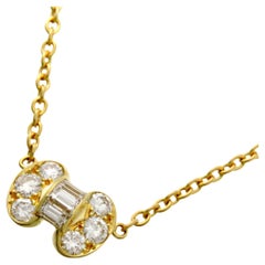 Van Cleef & Arpels Diamant-Halskette aus 18 Karat Gelbgold