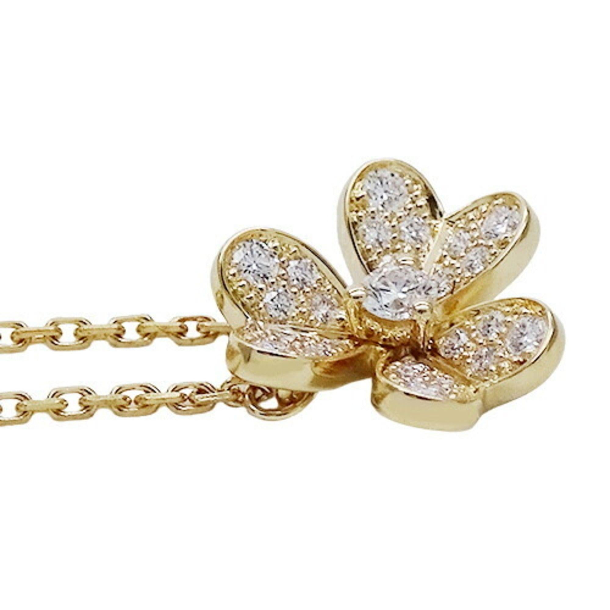 Van Cleef & Arpels Diamond Necklace in Yellow Gold In Excellent Condition For Sale In London, GB