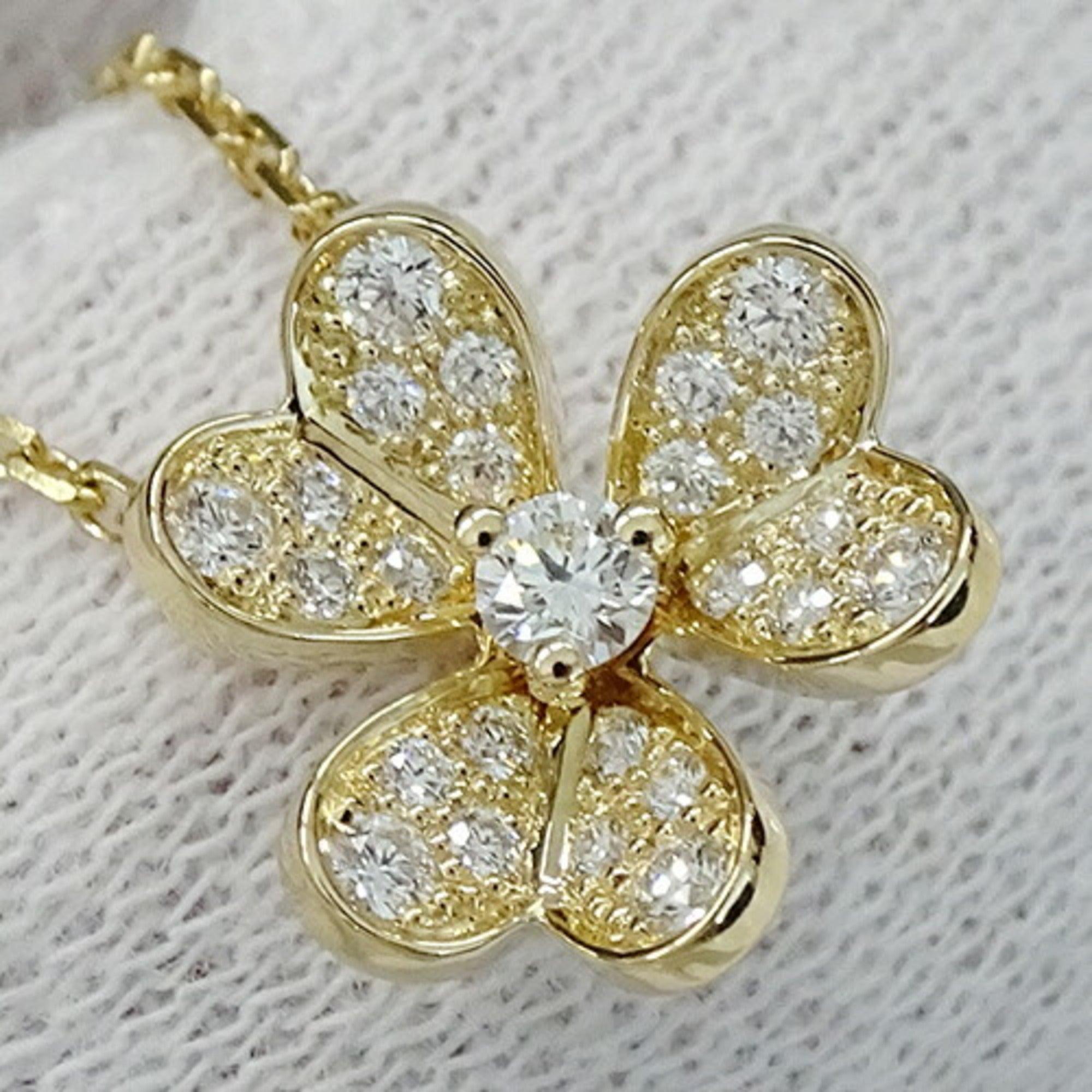 Van Cleef & Arpels Diamond Necklace in Yellow Gold For Sale 3
