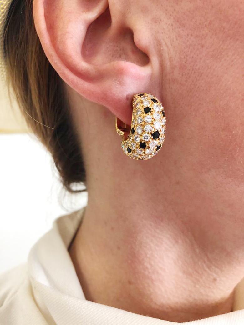 onyx van cleef earrings