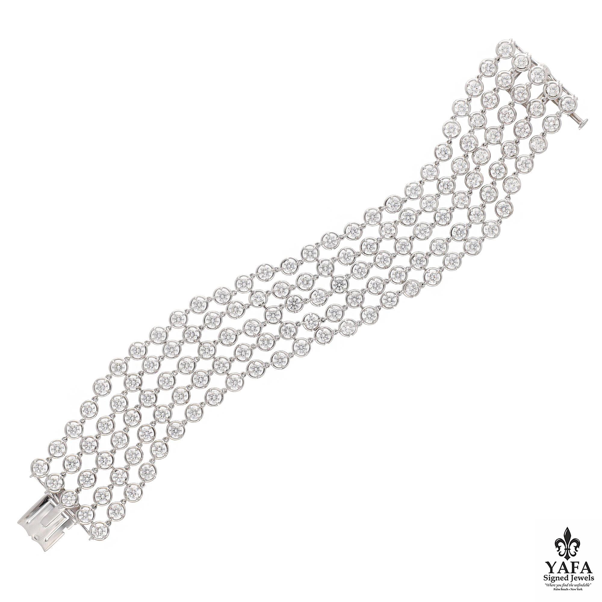 VAN CLEEF & ARPELS Pulsera Palmyre de diamantes en Excelente estado para la venta en New York, NY