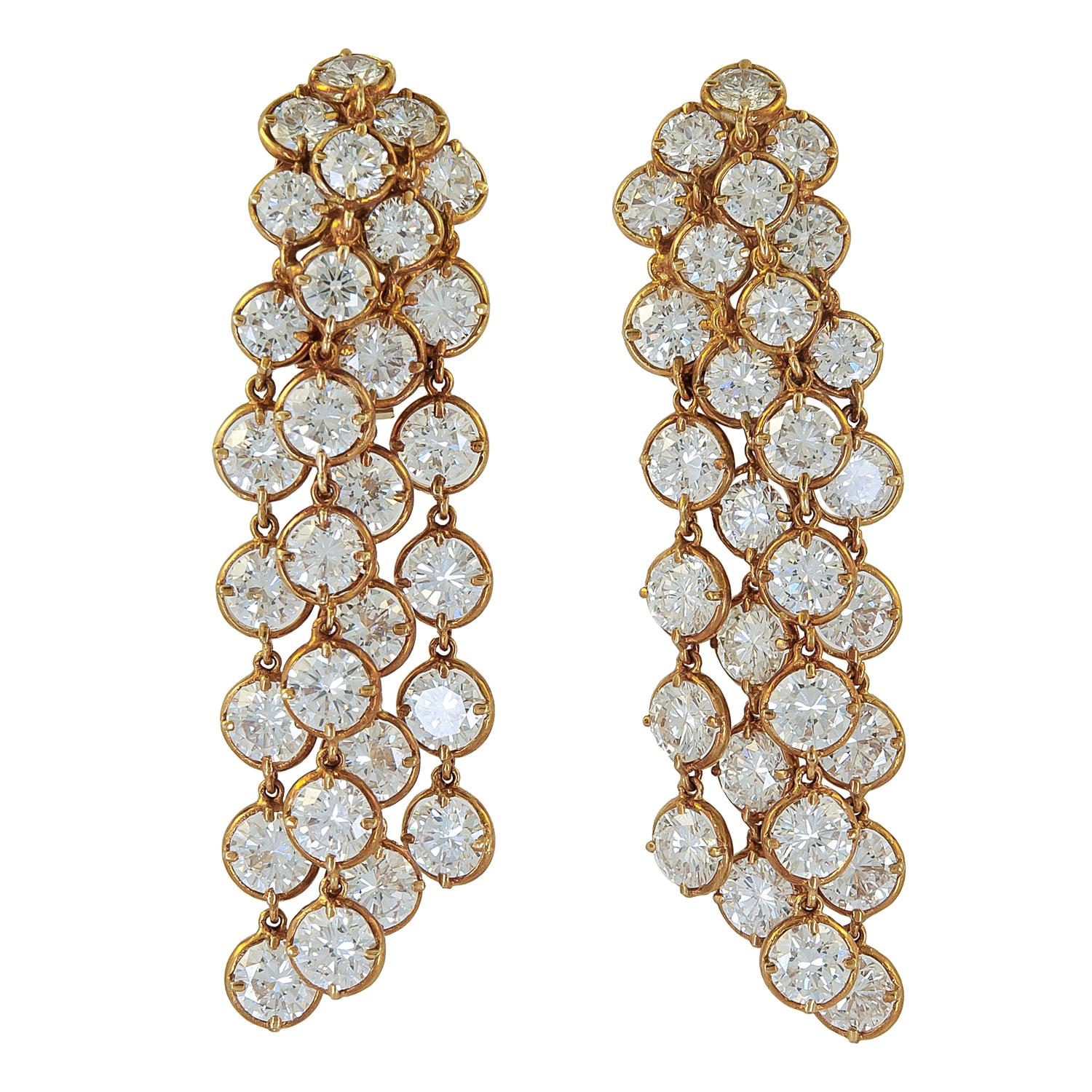 Van Cleef & Arpels Diamond Palmyre Earrings For Sale