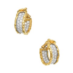 Van Cleef & Arpels Diamond Pave Inside- out Hoop