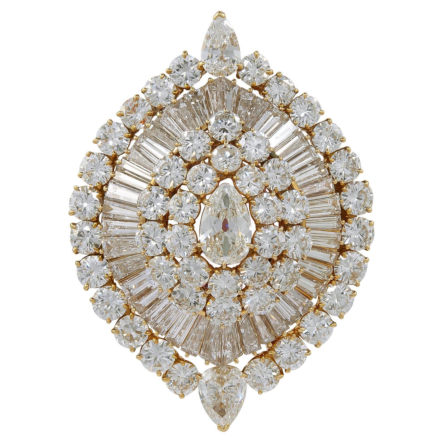 Van Cleef & Arpels Vintage 1960s Diamond Pendant-Brooch